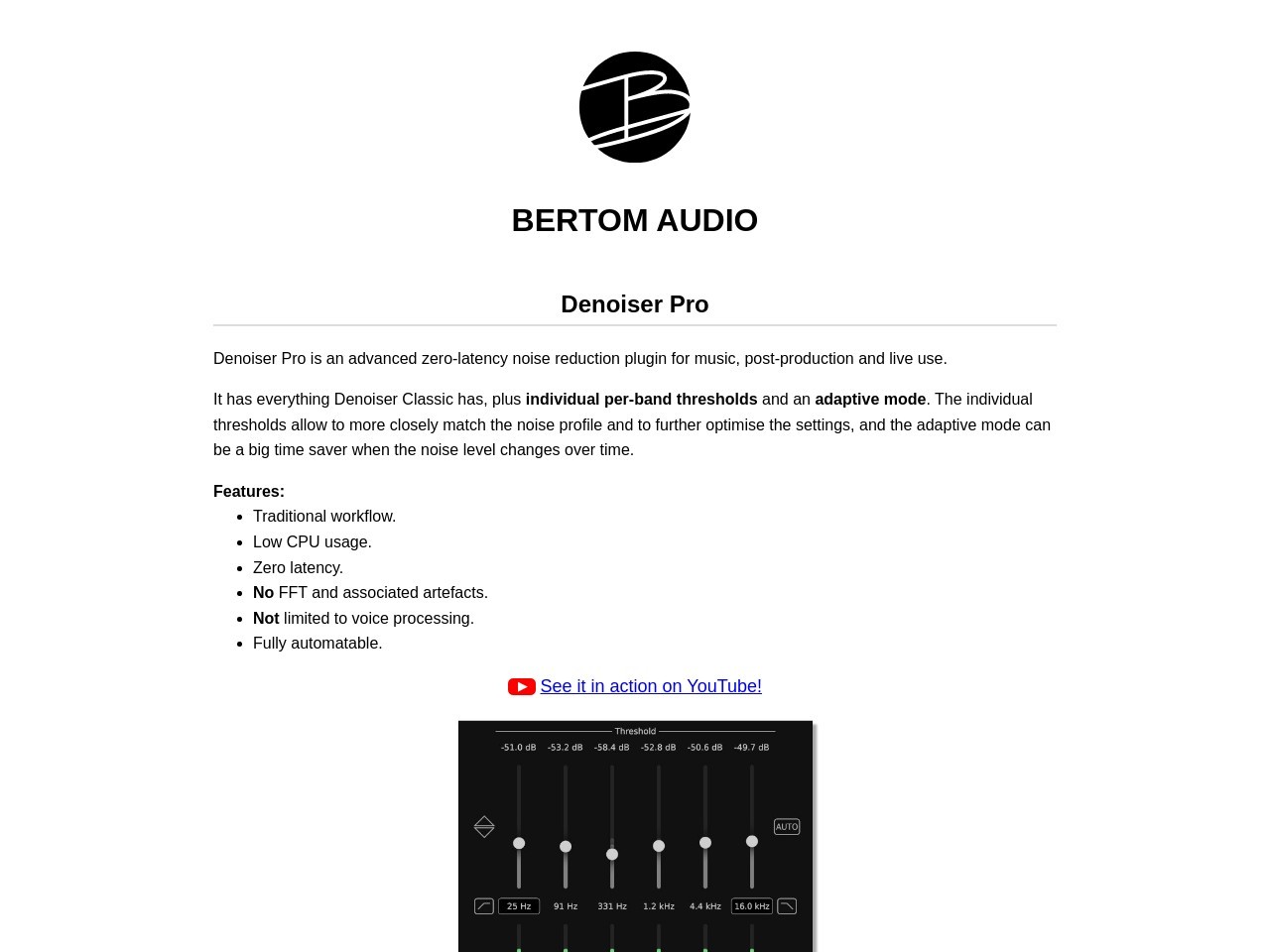 Bertom Audio - Denoiser Pro