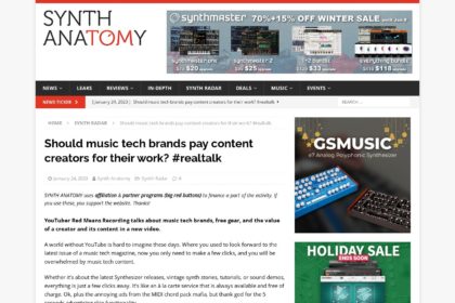 Should music tech brands pay content creators for their work?