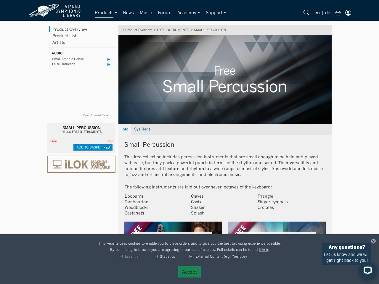 SMALL PERCUSSION - Vienna Symphonic Library