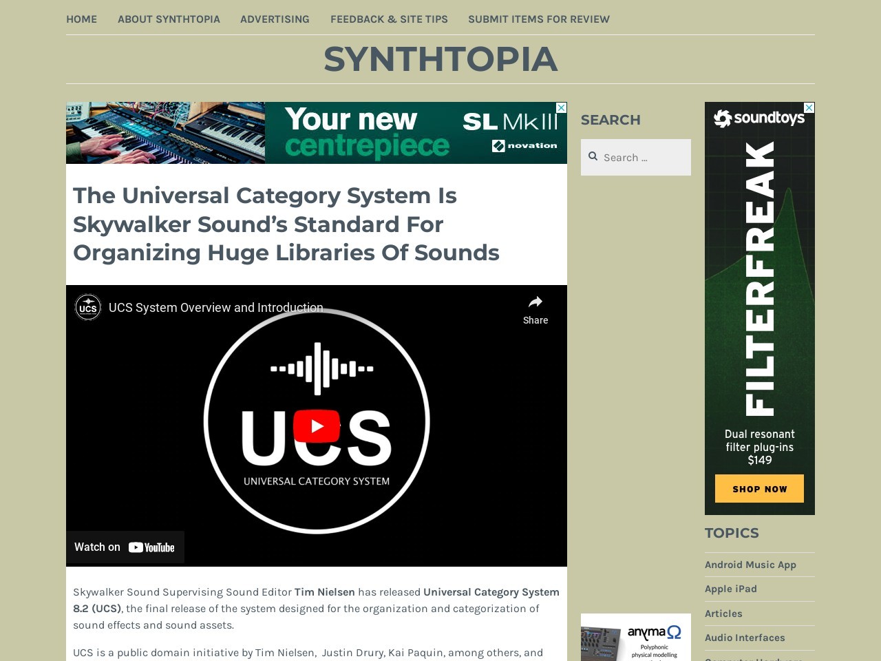 The Universal Category System Is Skywalker Sound’s Standard For Organizing Huge Libraries Of Sounds – Synthtopia