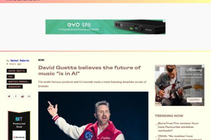 The future of music lies in AI, says David Guetta