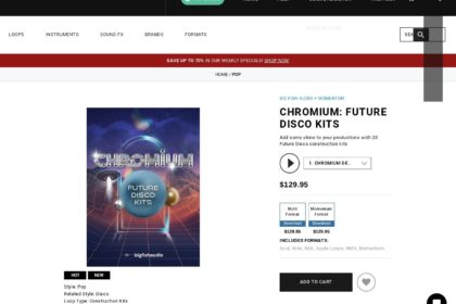 Big Fish Audio - Chromium: Future Disco Kits - Add some shine to your productions with 20 Future Disco construction kits