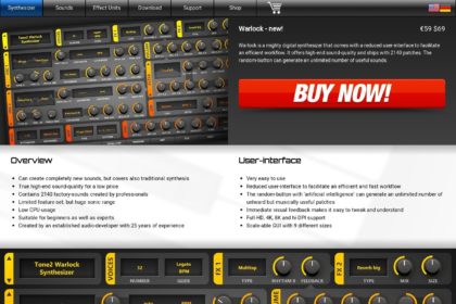 Tone2 Warlock Synthesizer VST VST3 plugin
