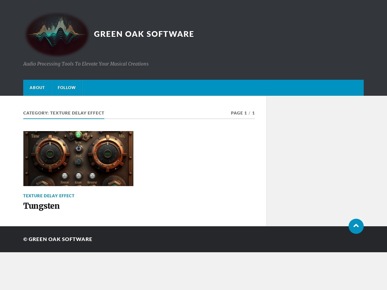 Texture Delay Effect – Green Oak Software