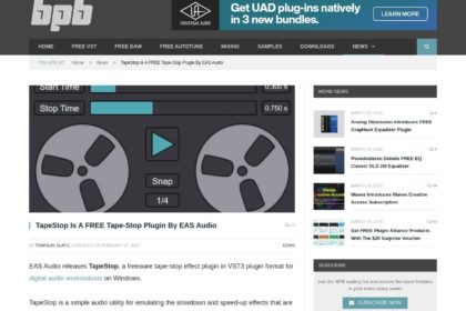 TapeStop Is A FREE Tape-Stop Plugin By EAS Audio - Bedroom Producers Blog