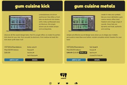 gum cuisine audio - creative audio plugins