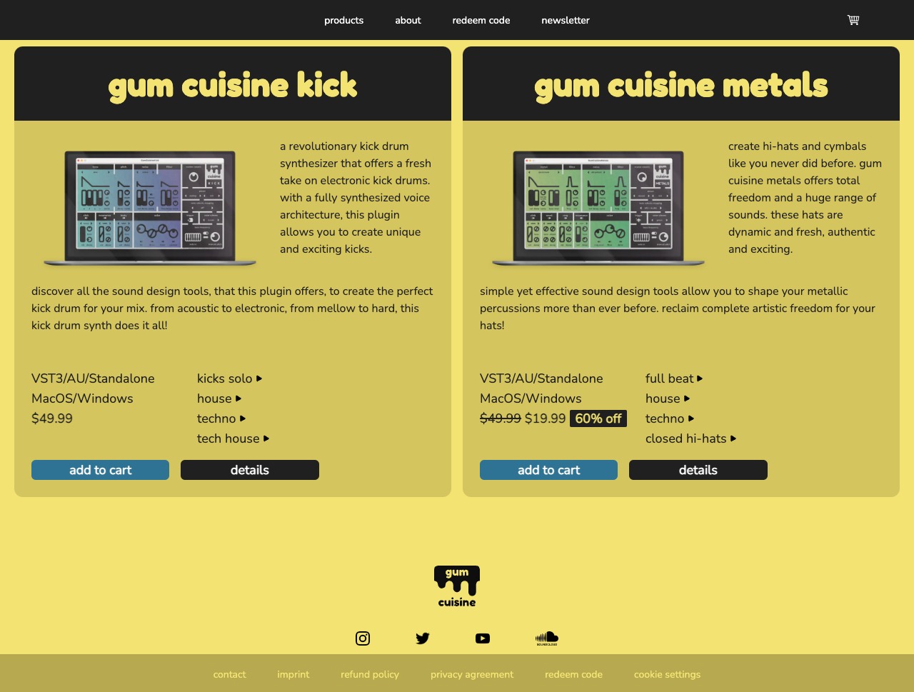 gum cuisine audio - creative audio plugins
