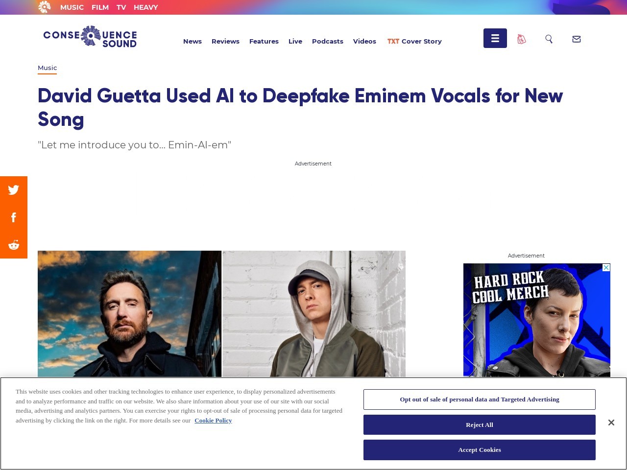 David Guetta Used AI to Deepfake Eminem Vocals for New Song