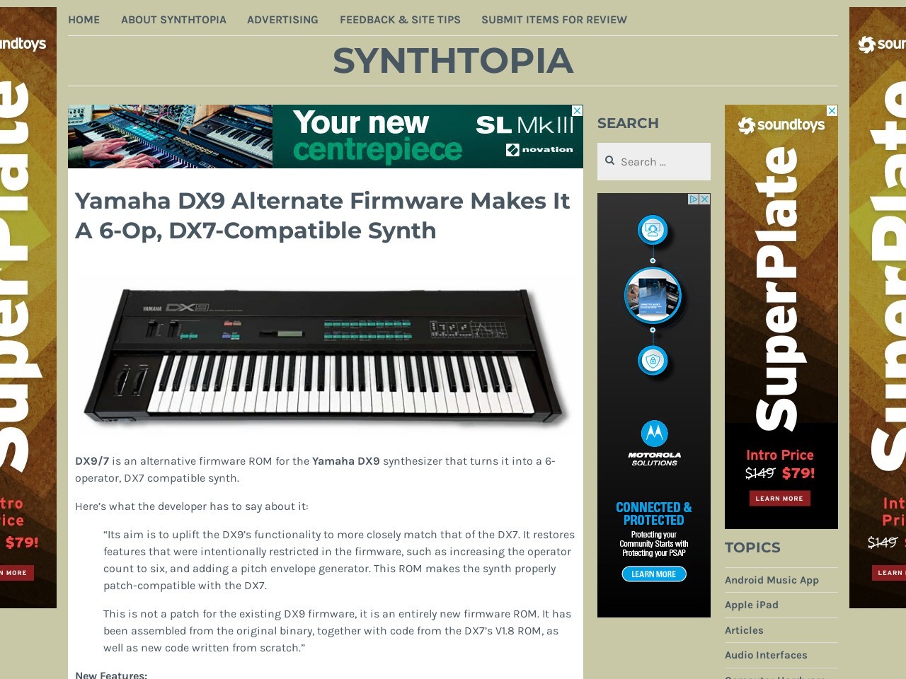 Yamaha DX9 Alternate Firmware Makes It A 6-Op, DX7-Compatible Synth – Synthtopia