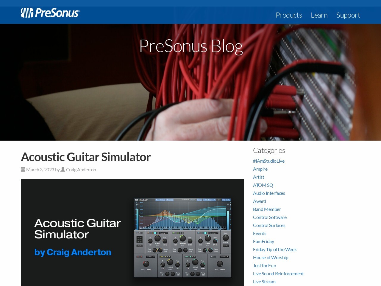 Acoustic Guitar Simulator - PreSonus BlogPreSonus Blog