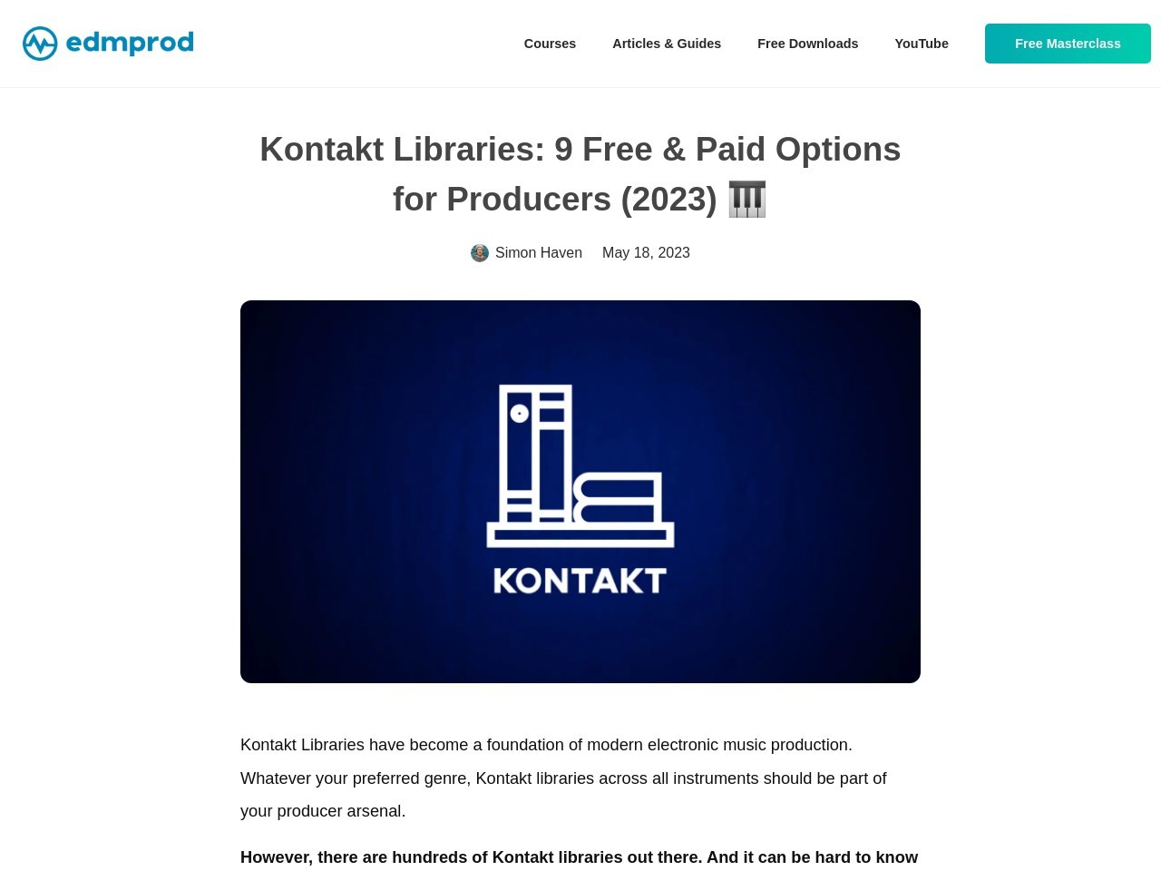 Kontakt Libraries: 9 Free & Paid Options for Producers (2023) 🎹
