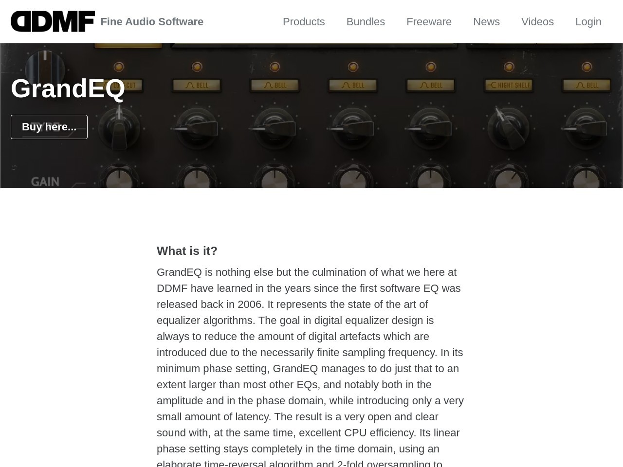 GrandEQ - DDMF Supreme Audio Software