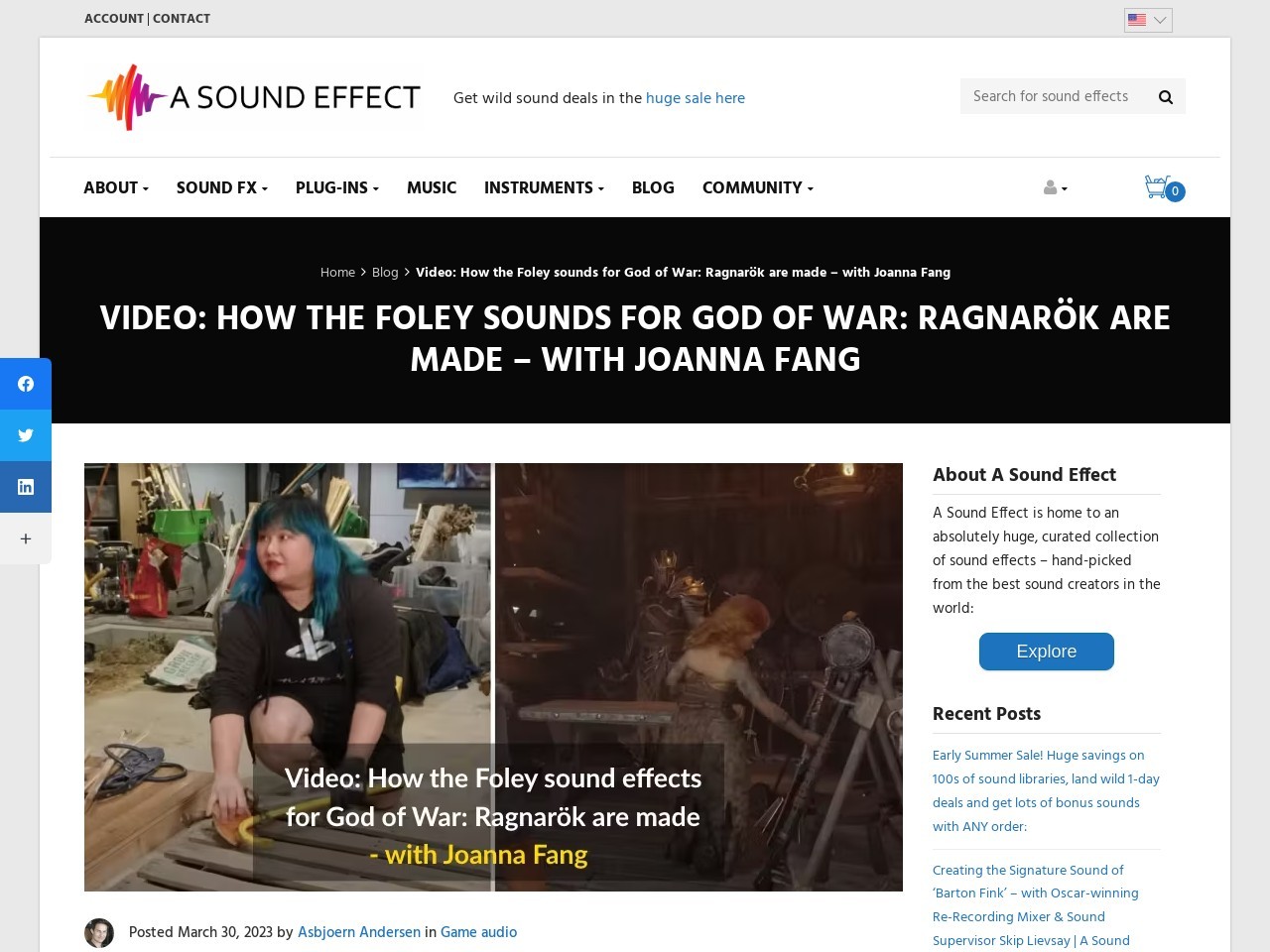 Video: How The Foley Sounds For God Of War: Ragnarök Are Made - With Joanna Fang | A Sound Effect