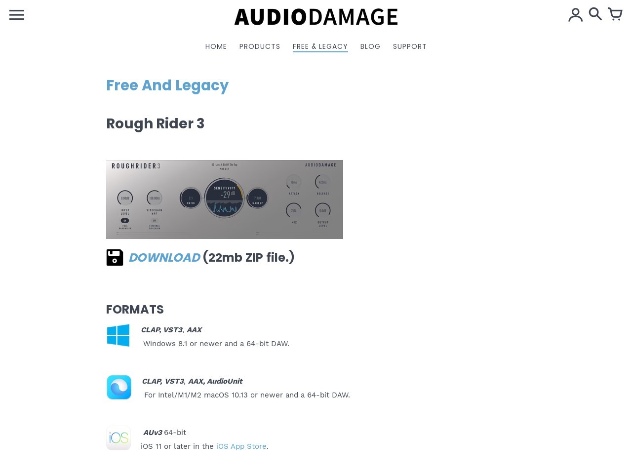 Audio Damage Free And Legacy Products