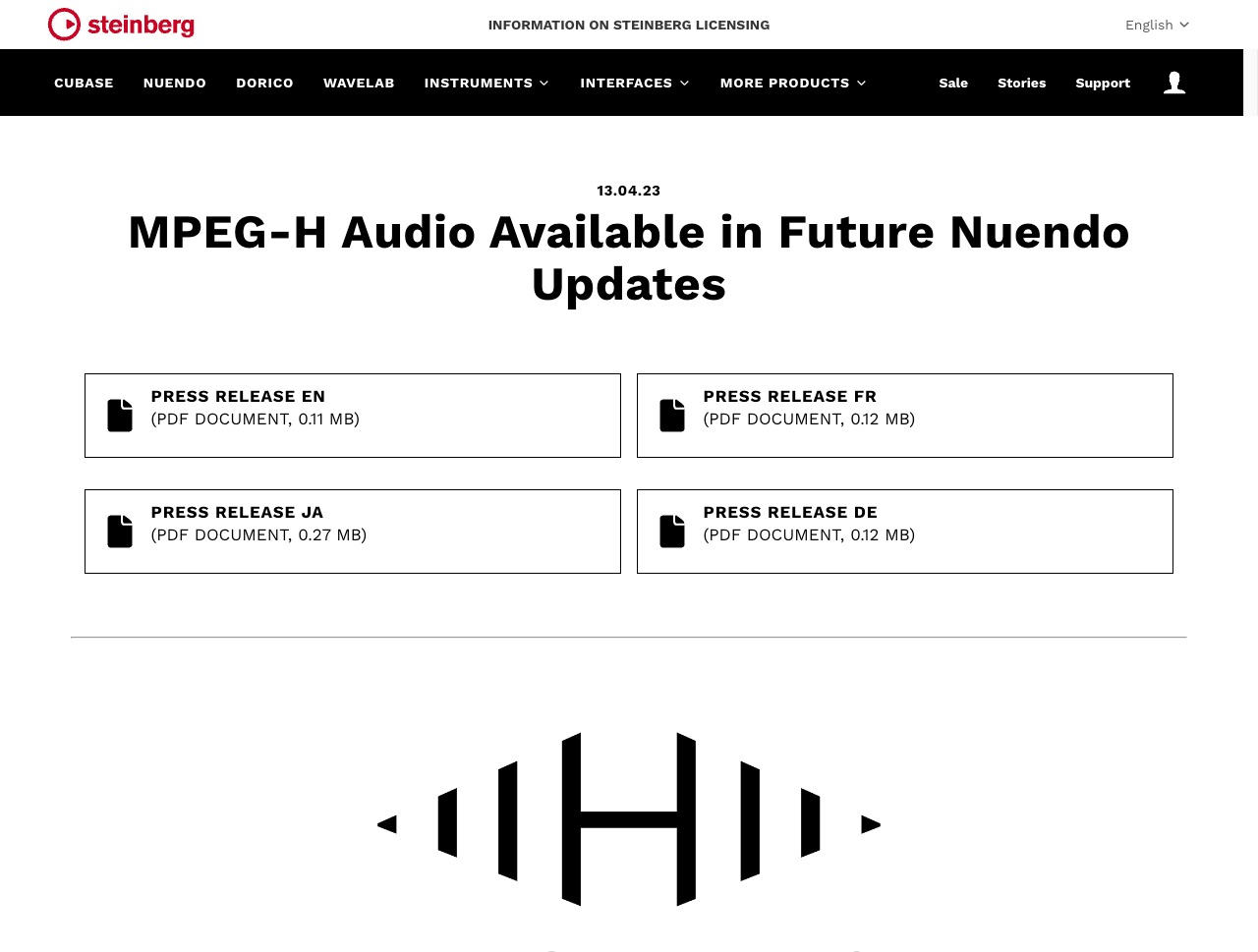 MPEG-H Audio Available in Future Nuendo Upd… | Steinberg