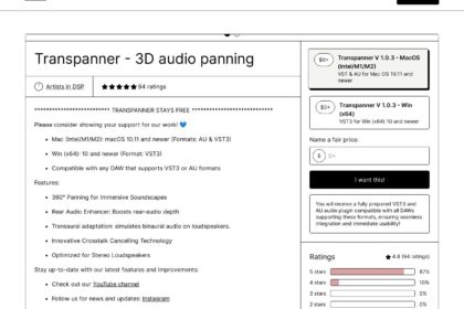 Transpanner - 3D audio panning