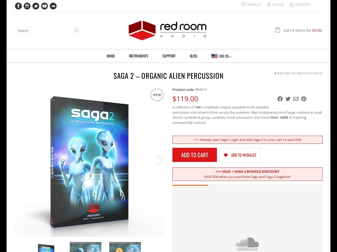 Saga 2 - Organic Alien Percussion - Red Room Audio