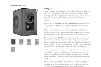 Fluid Audio Image 2 - 3-way Reference Studio Monitor NEW
