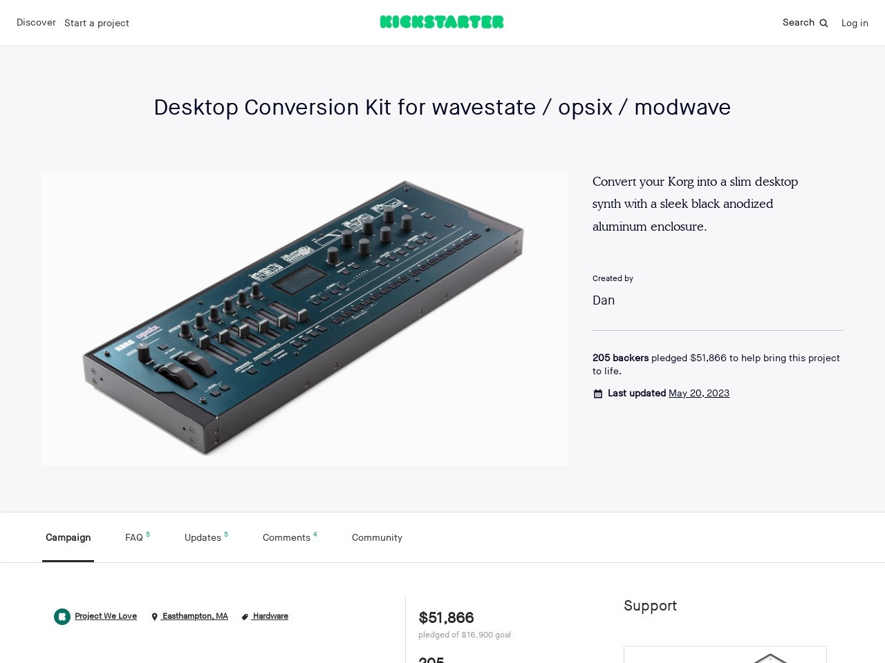 Desktop Conversion Kit for wavestate / opsix / modwave by Dan — Kickstarter