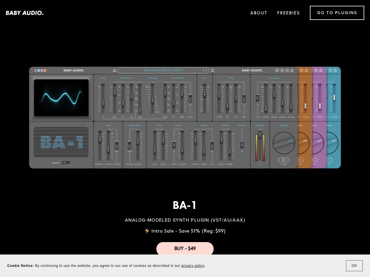 BABY Audio - BA-1 - Synthesizer Plugin (VST / AU / AAX)