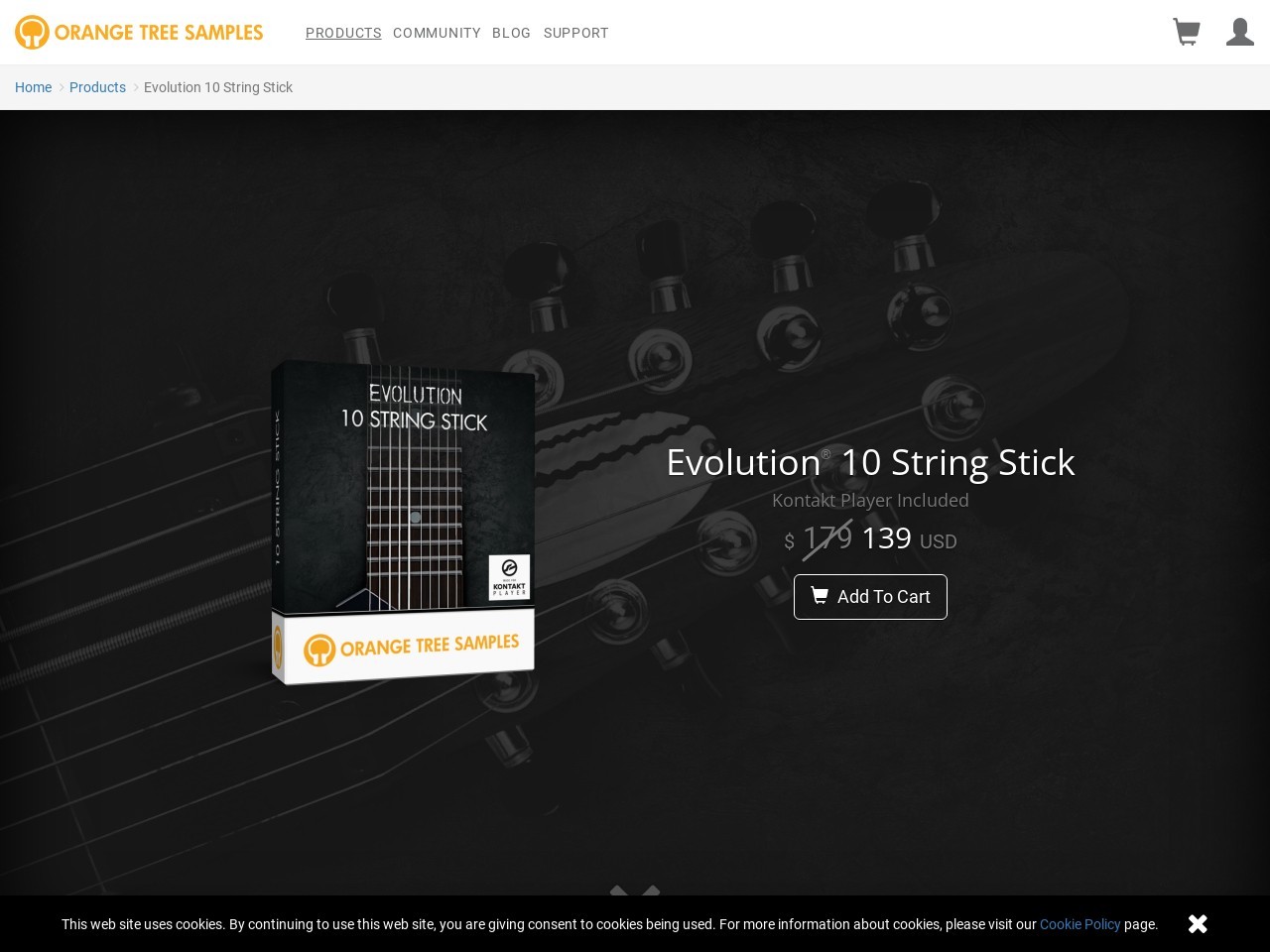 Evolution 10 String Stick :: Orange Tree Samples