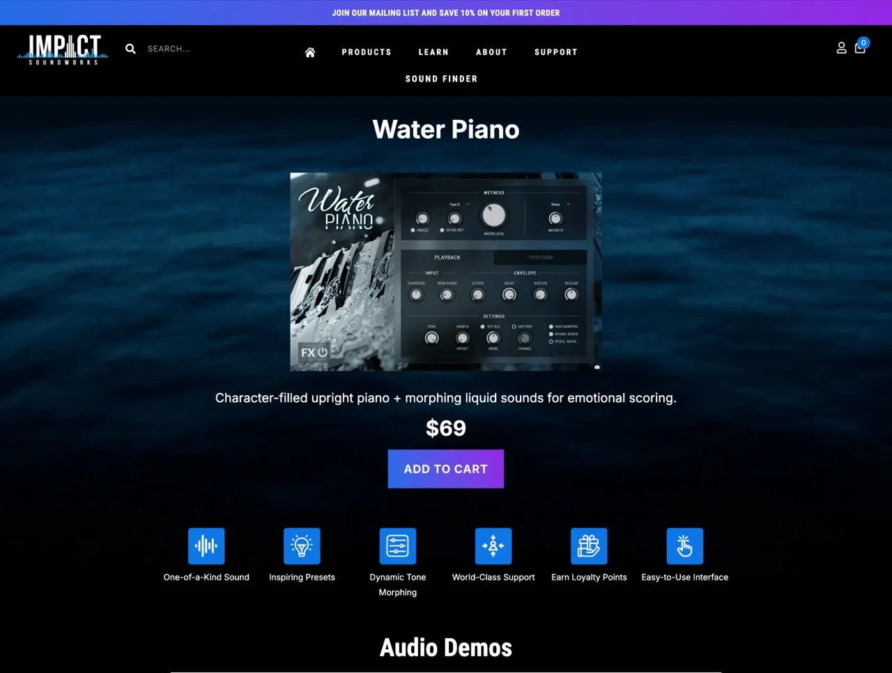 Impact Soundworks “Water Piano”