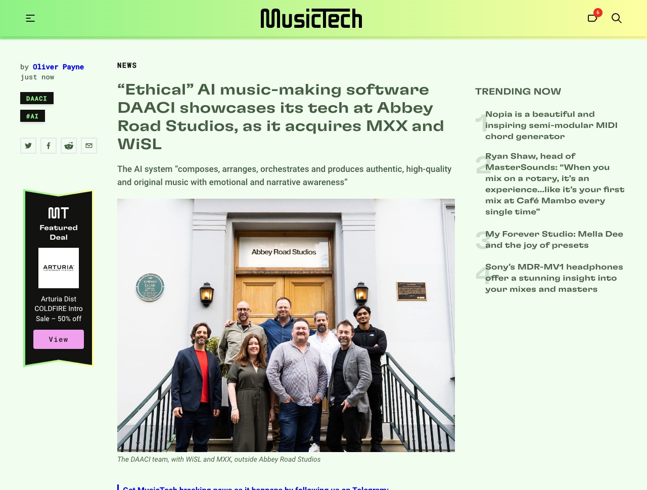 “Ethical” AI music-making software DAACI acquires MXX and WiSL