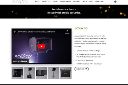 ISOVOX GO - ISOVOX 2 | Home Vocal Isolation Booth for Studios, Vocalists & Voice Over