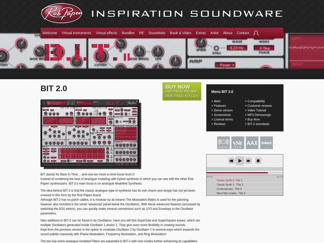 Rob Papen BIT 2.0 virtual synthesizer