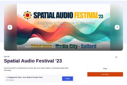Spatial Audio Festival '23 Tickets, Thu 22 Jun 2023 at 10:00 | Eventbrite