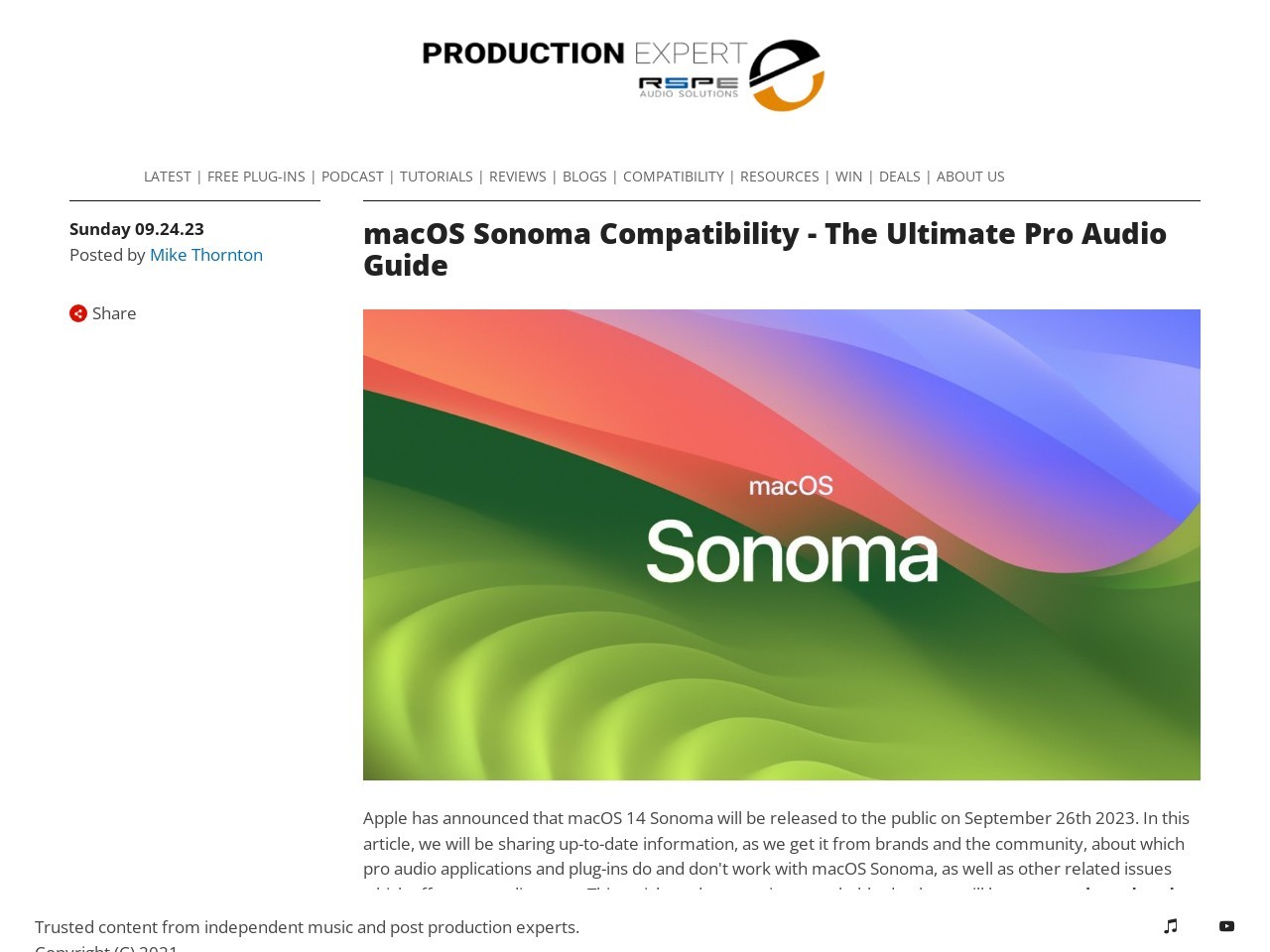 macOS Sonoma Compatibility - The Ultimate Pro Audio Guide | Production Expert