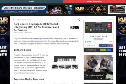Korg unveils Keystage MIDI Keyboard: Integrating MIDI 2.0 for Producers and Performers
