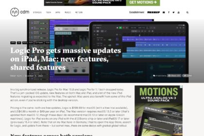 Logic Pro gets massive updates on iPad, Mac: new features, shared features - CDM Create Digital Music