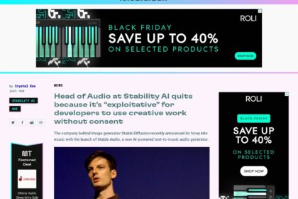 Head of Audio at Stability AI quits because it's “exploitative” for developers to use creative work without consent
