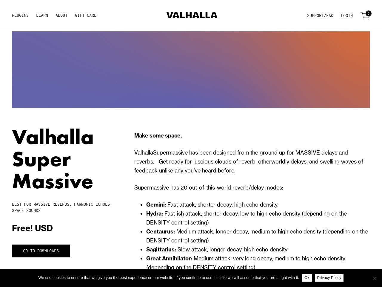 Valhalla DSP “Valhalla Supermassive” v3登場