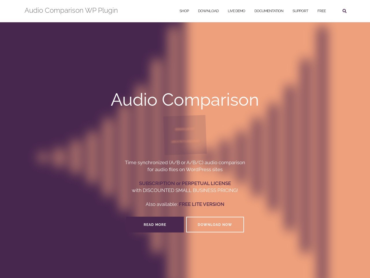 Audio Comparison WP Plugin – Time synchronized (A/B) audio comparison for audio files. In style.
