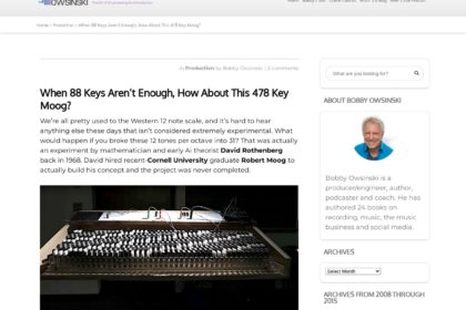 When 88 Keys Aren't Enough, How About This 478 Key Moog? - Bobby Owsinski's Music Production Blog