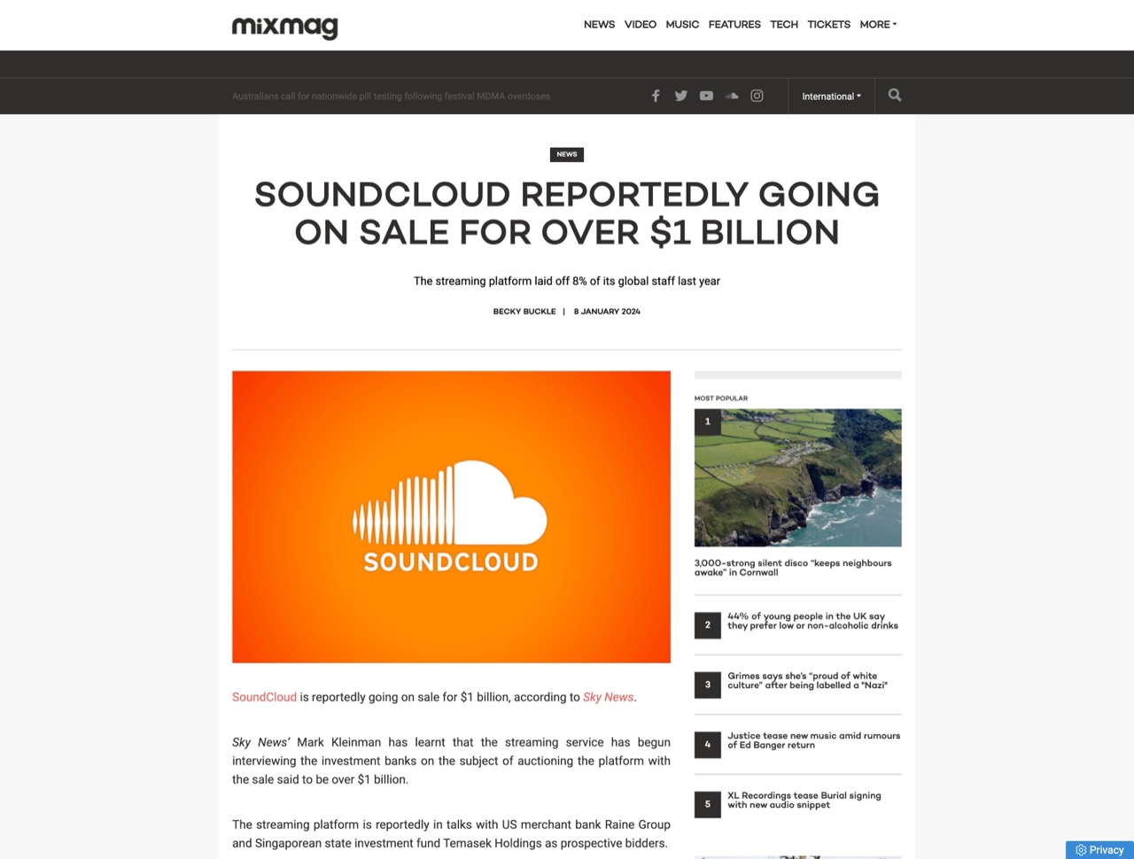 SoundCloud reportedly going on sale for over $1 billion - News - Mixmag