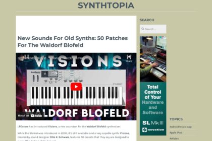 New Sounds For Old Synths: 50 Patches For The Waldorf Blofeld – Synthtopia
