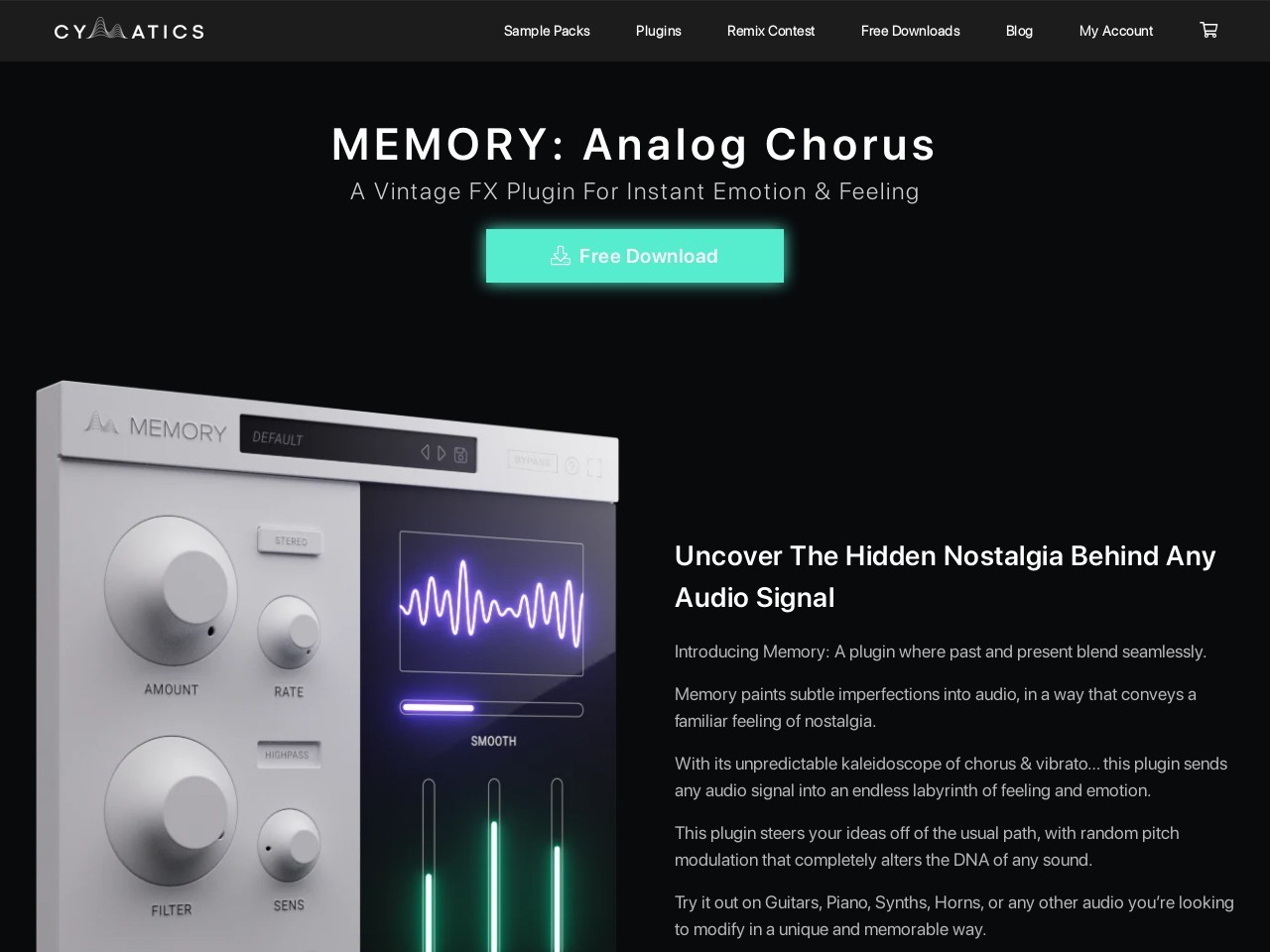 MEMORY - Analog Chorus Plugin – Cymatics.fm