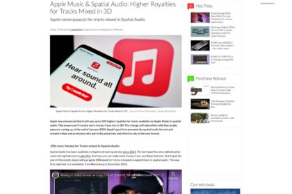 Apple Music: Higher Royalties for Tracks mixed in Spatial Audio - gearnews.com
