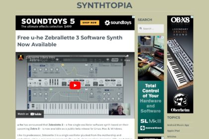 Free u-he Zebrallette 3 Software Synth Now Available – Synthtopia