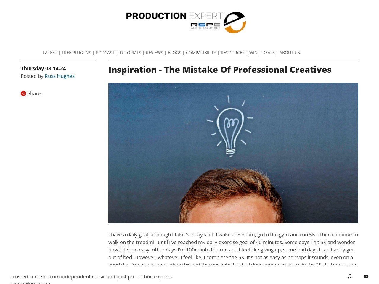 Inspiration - The Mistake Of Professional Creatives | Production Expert