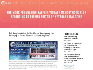 Bob Moog Foundation Raffles Vintage Memorymoog Plus Belonging to Former Editor of Keyboard Magazine - The Bob Moog Foundation