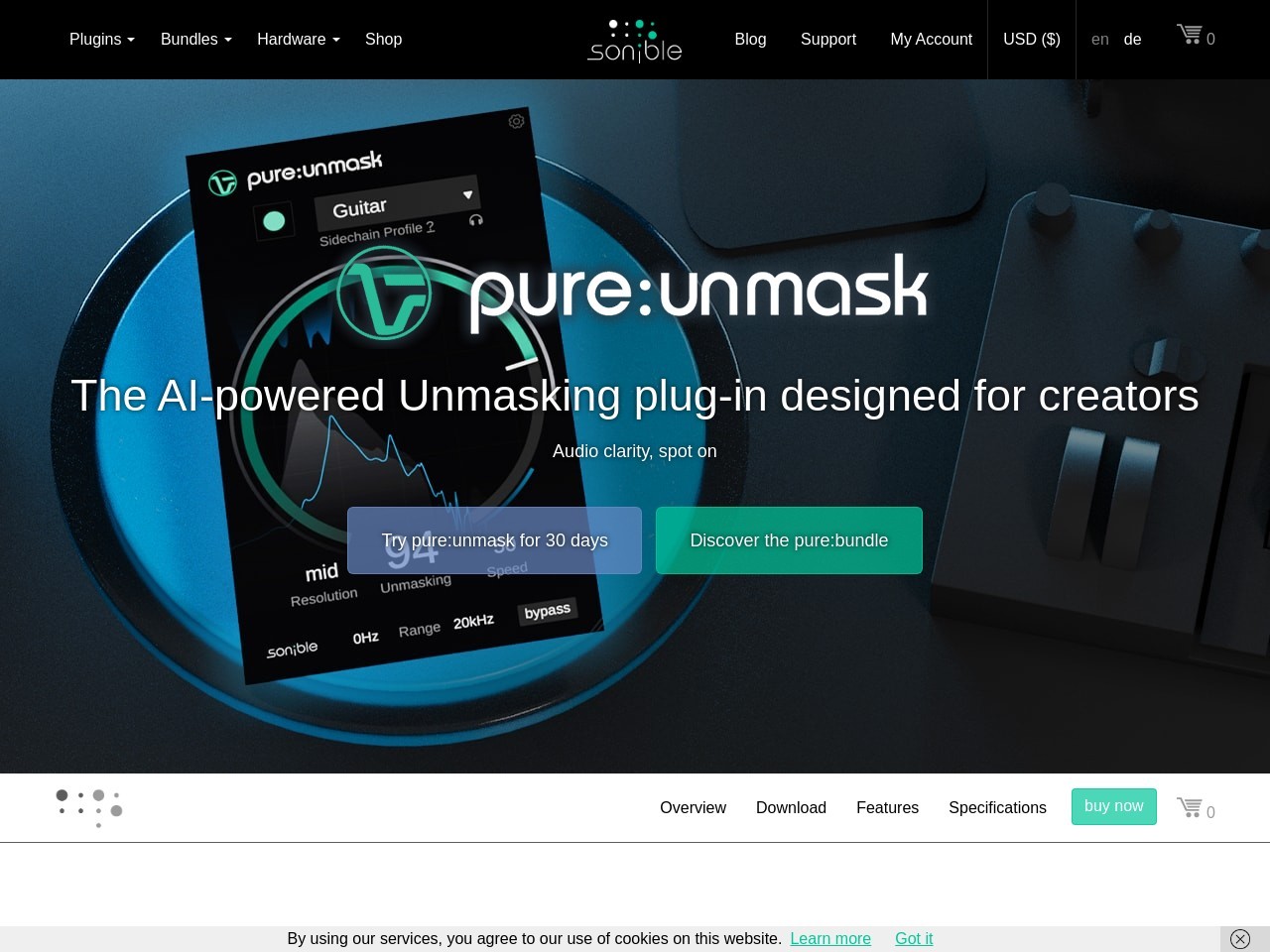 pure:unmask by sonible - The AI-powered unmasking plug-in for creators
