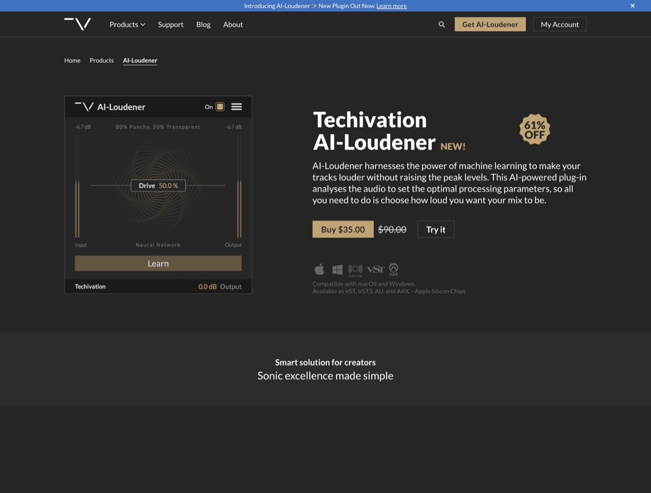 Techivation AI-Loudener: Smart Loudness Enhancer
