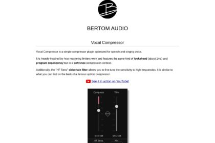 Bertom Audio - Vocal Compressor