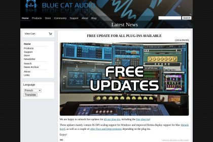 Blue Cat Audio、32のソフトを一挙アップデート