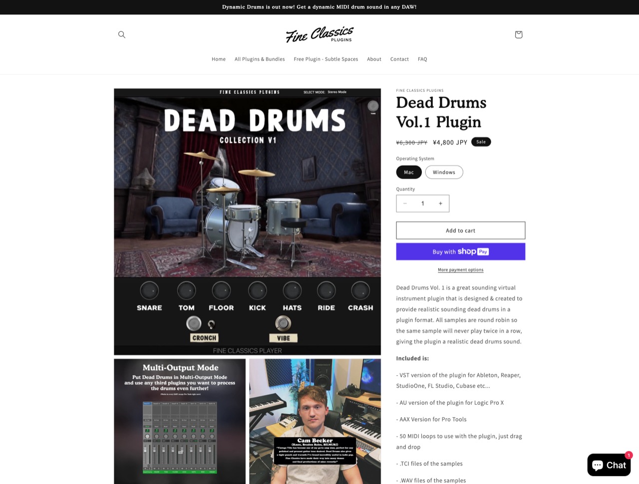 Dead Drums Vol.1 Plugin – Fine Classics Plugins