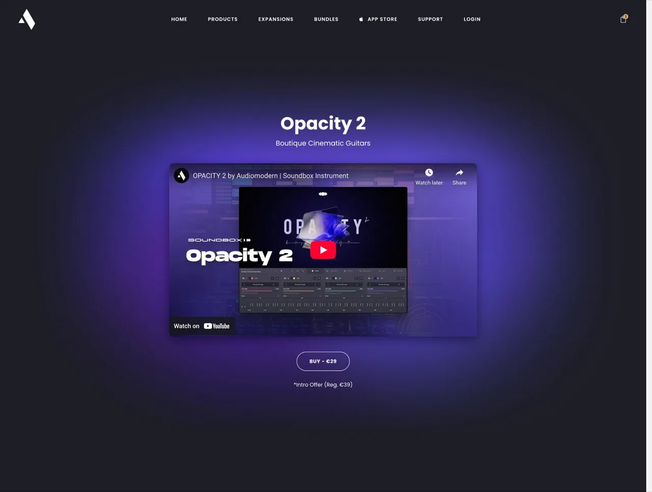 OPACITY 2 by Audiomodern™ | Boutique Cinematic Guitars